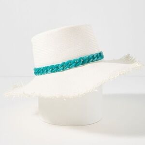 New Tracy Watts Jackie Trimmed Boater Hat